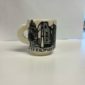 Vintage Handmade Mexican Ceramic Mini Mug